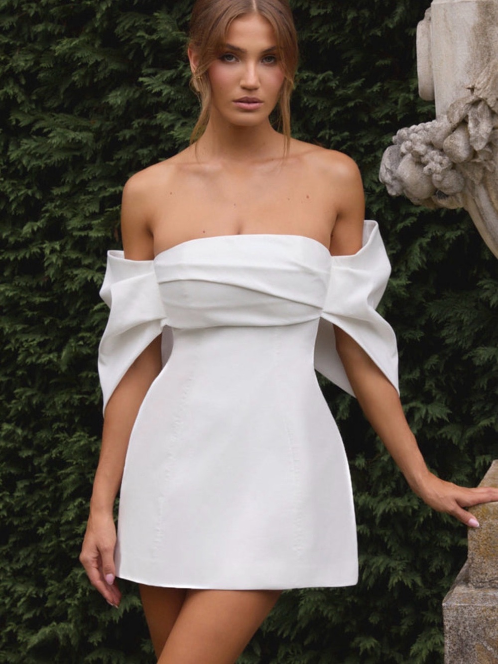 Babyboo Bridal White Mini Dress (BRIELLA)